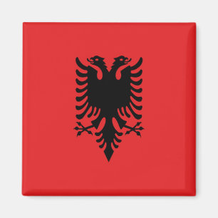 zAL001 ALBANIAN FLAGGA, Albanien, Fridge Magnet