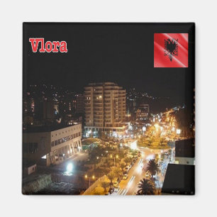 zAL003 VLORË NIGHT Albanien, Fridge Magnet