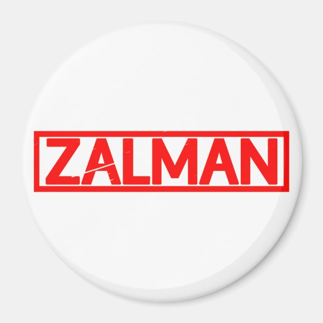 Zalman Frimärke Magnet (Framsidan)