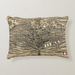 ZALMAXI HOME beige abstrakt träd accentfyllning Prydnadskudde
