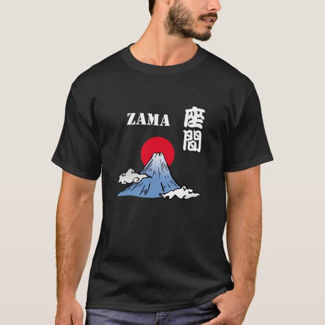 ZAMA med Mt. Fuji och Sol T Shirt (Framsida)