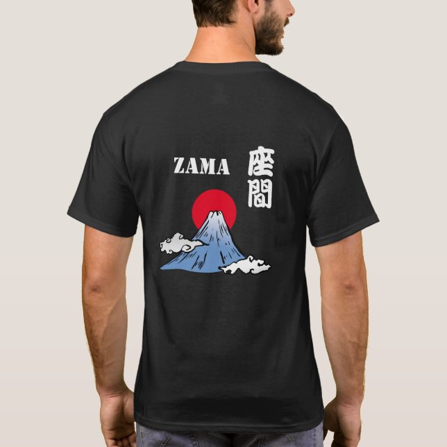 ZAMA med Mt. Fuji och Sol T Shirt (Baksida)