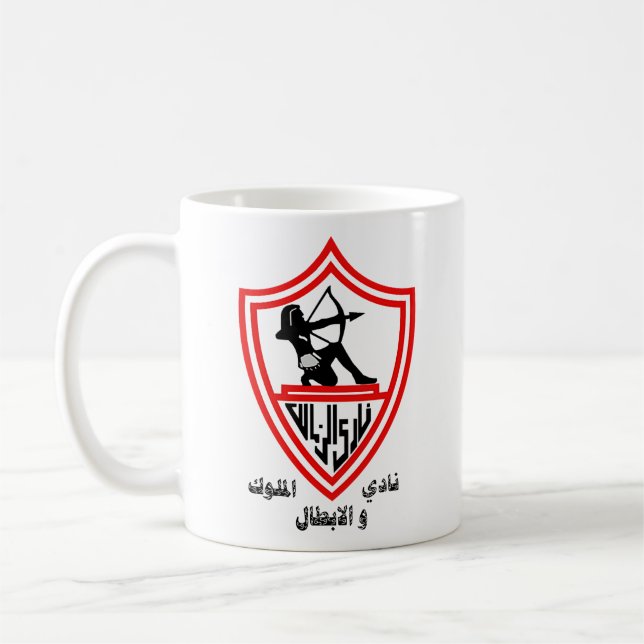 Zamalek SC - Egypten Kung och Champions Klubb Kaffemugg (Vänster)