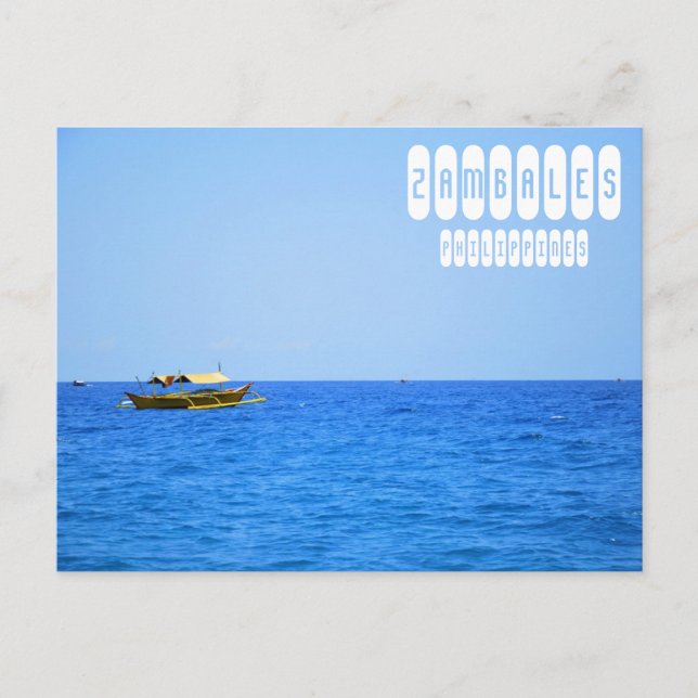 Zambales Beach i Filippinerna Vykort (Framsida)