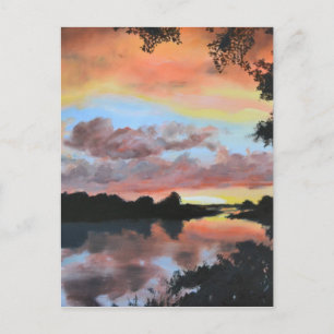 Zambezi flod reflektioner vykort