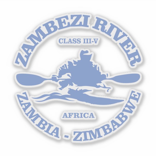 Zambezi River (rd) Klistermärken (Framsida)