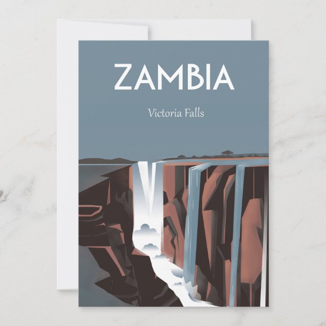 Zambia-afrika för vykort poster utskrift (Framsida)