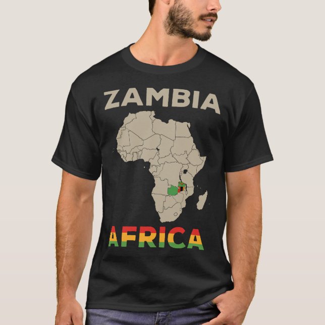 Zambia-Afrika T Shirt (Framsida)