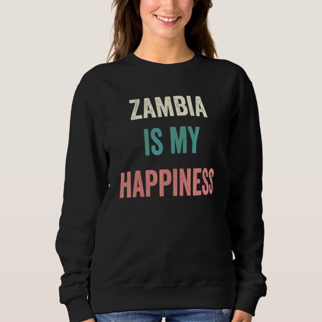 Zambia Är Min Lycka T Shirt (Framsida)