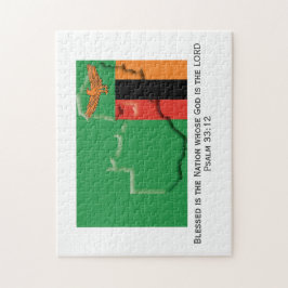 ZAMBIA | Blad nation | ZAMBIAN FLAGGA Pussel