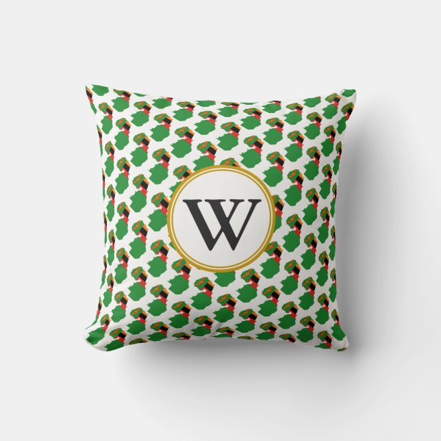 ZAMBIA Blsed Nation Monogram Scatter Cushion Kudde (Framsida)