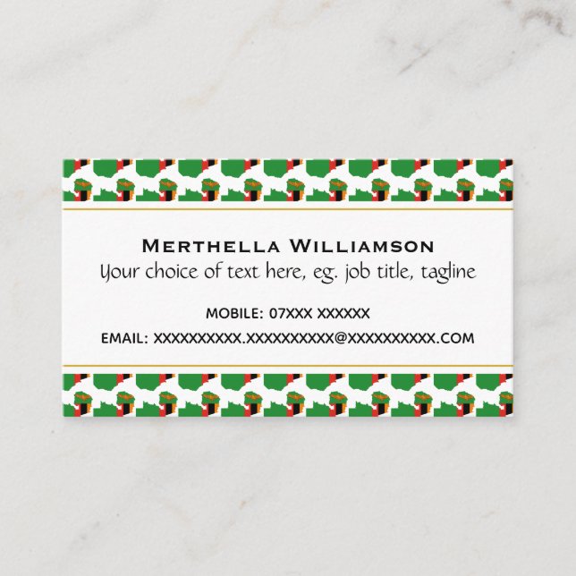 ZAMBIA Christian Scripture John 3:16 Visitkort (Framsida)