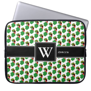 ZAMBIA Christian Scripture Monogram bärbar dator Laptop Fodral