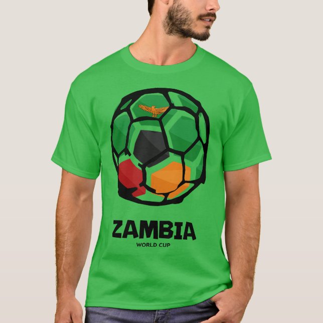 Zambia Country Flag T Shirt (Framsida)