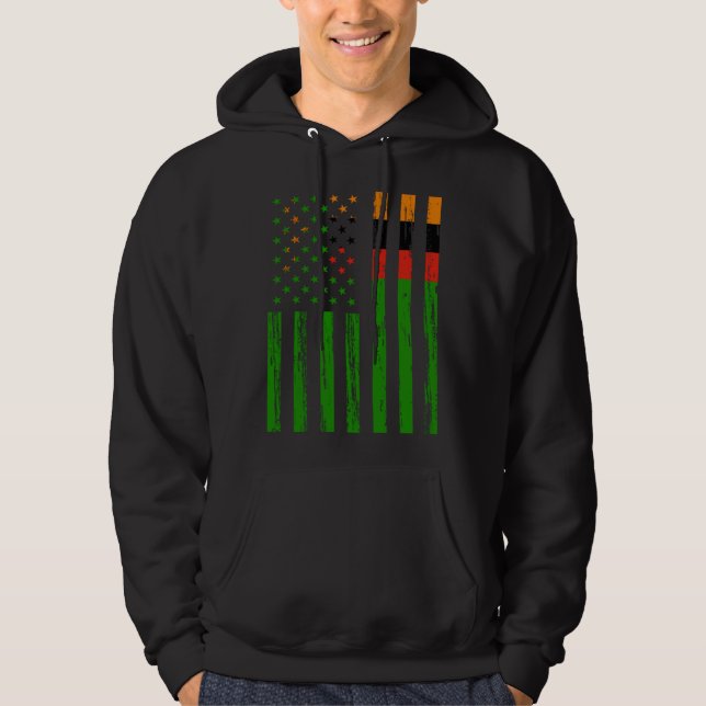 Zambia Flag America US It is in my DNA  for Zambia Hoodie (Framsida)