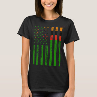 Zambia Flagga Amerika USA Det är i mitt DNA för Za T Shirt