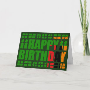 Zambia Flagga Birthday Card Kort