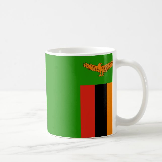 Zambia Flagga Ceramic Coffee Mugg (Höger)