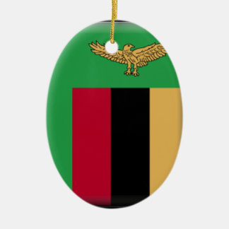 Zambia flagga julgransprydnad keramik