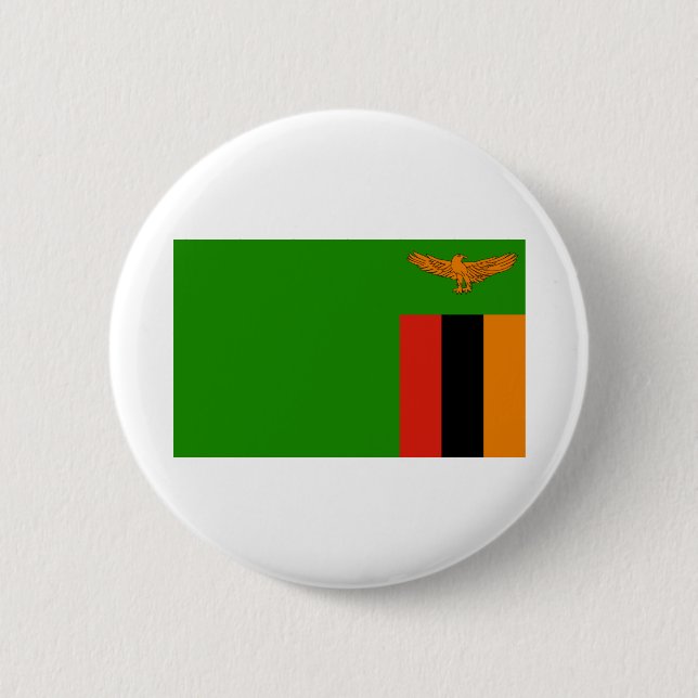 Zambia Flagga Knapp (Framsida)