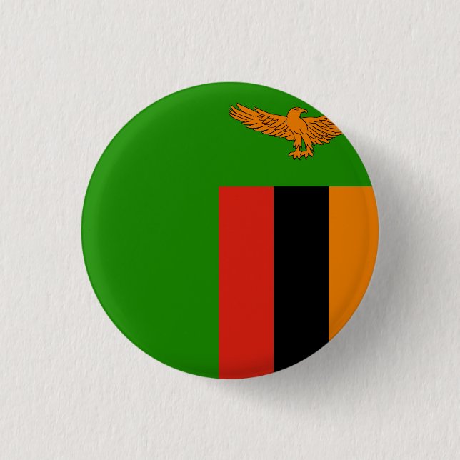 Zambia Flagga Knapp (Framsida)