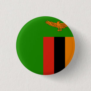 Zambia Flagga Knapp