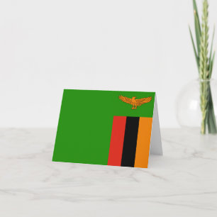Zambia Flagga Kort