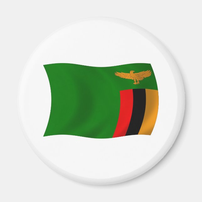 Zambia Flagga Magnet (Framsidan)