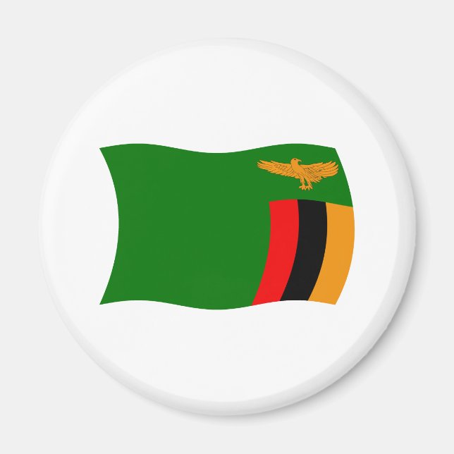 Zambia Flagga Magnet (Framsidan)