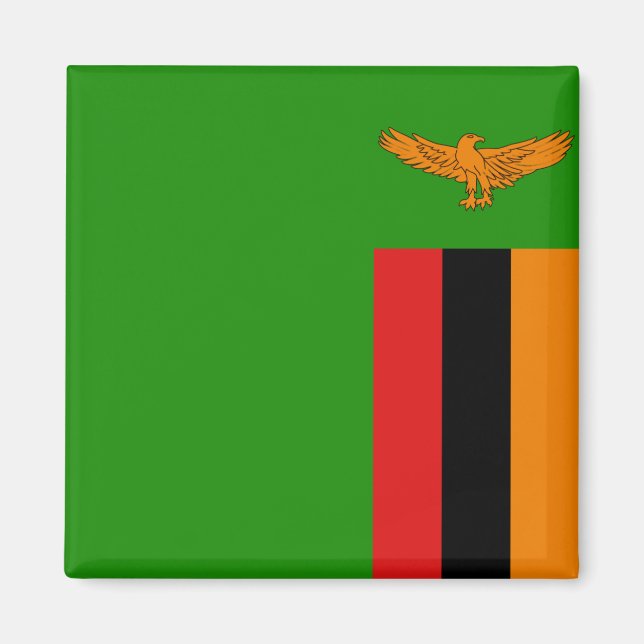 Zambia Flagga Magnet (Framsidan)
