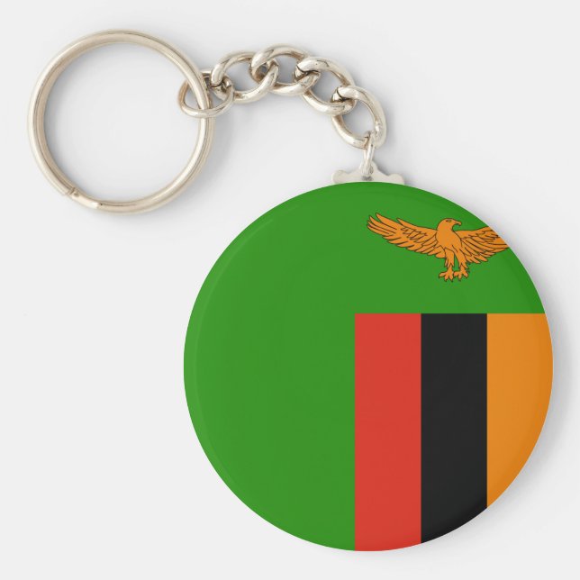 Zambia Flagga Nyckelring (Framsidan)