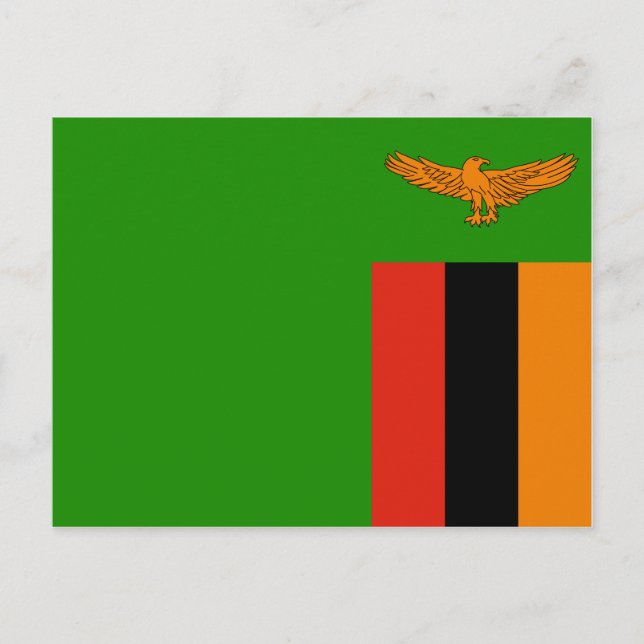 Zambia Flagga Postcard Vykort (Framsida)