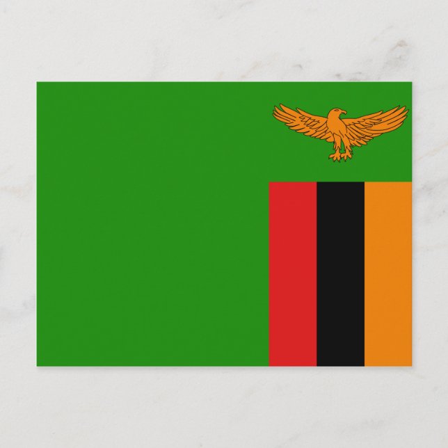 Zambia Flagga Postcard Vykort (Framsida)
