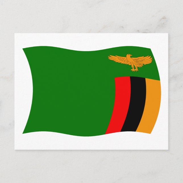 Zambia Flagga Postcard Vykort (Framsida)