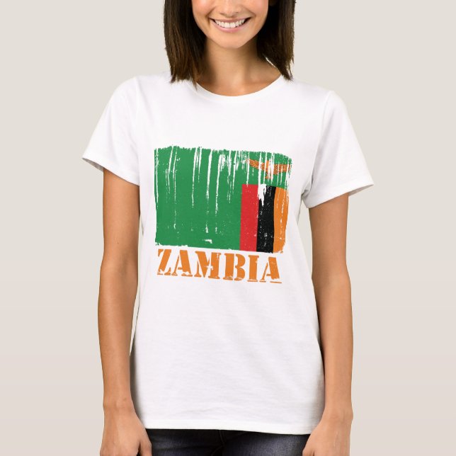 Zambia flagga tröja (Framsida)