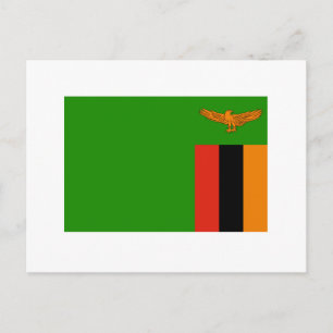 Zambia Flagga Vykort