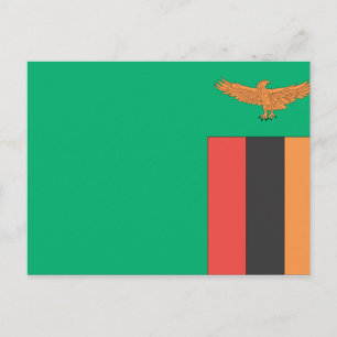 Zambia Flagga Vykort