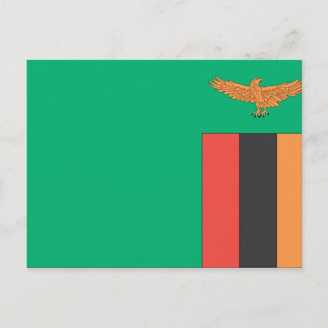 Zambia Flagga Vykort (Framsida)