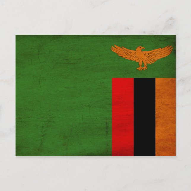 Zambia Flagga Vykort (Framsida)