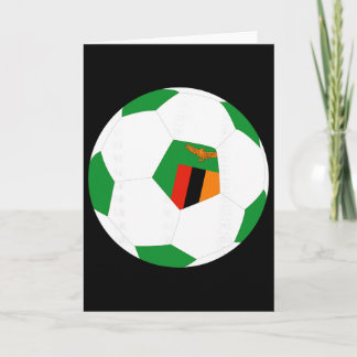 Zambia Fotboll Ll Zambisk Flagga Tröja Stolthet Tr Kort