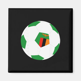 Zambia Fotboll Ll Zambisk Flagga Tröja Stolthet Tr Magnet