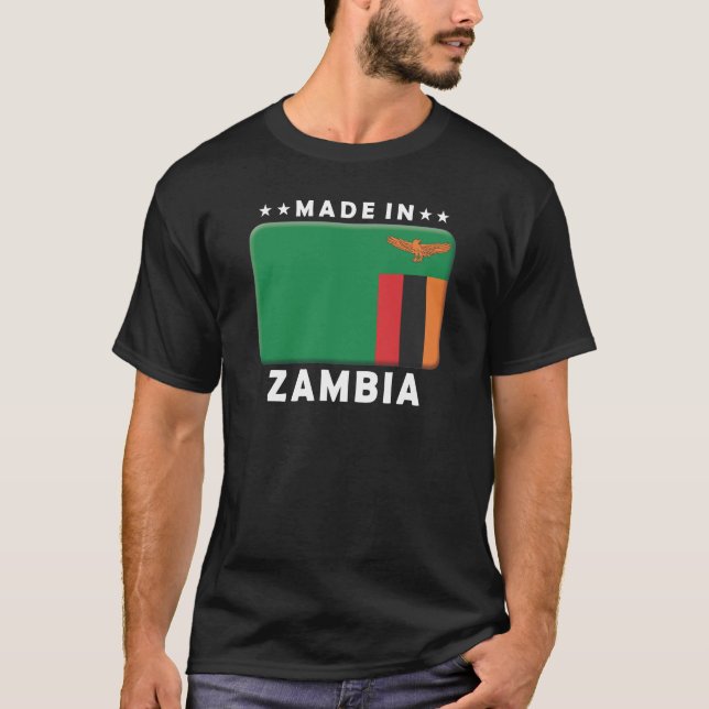 Zambia gjorde t-shirt (Framsida)
