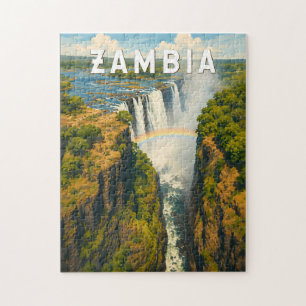 Zambia Illustration Resa Konst Vintage Pussel