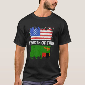 Zambia Jag Är Båda Två Vintage USA America Zambia T Shirt