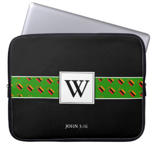 ZAMBIA Monogram Christian Bible Laptop Fodral