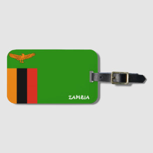 Zambia National Flagga Patriotic Bagagebricka