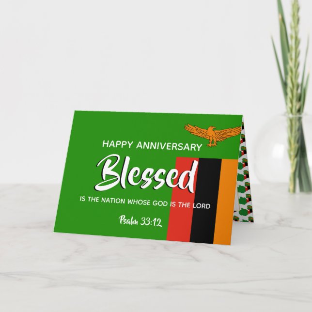 ZAMBIA Oberoende Helgkort (Framsida)