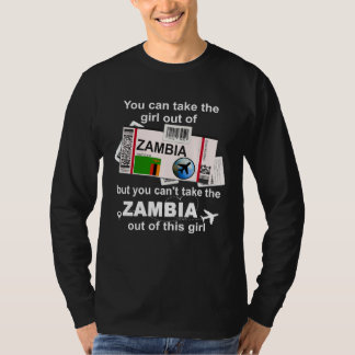 Zambia Ombordstigningskort Zambia Flicka Zambia T Shirt