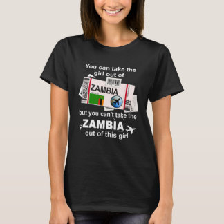 Zambia Ombordstigningskort Zambia Flicka Zambia T Shirt