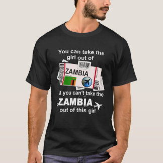 Zambia Ombordstigningskort Zambia Flicka Zambia T Shirt
